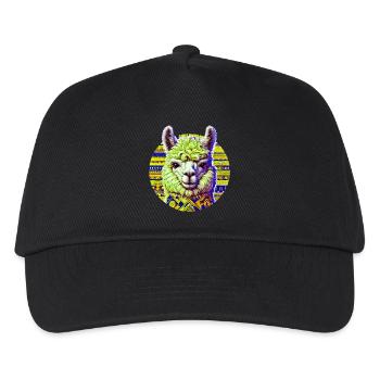Alpaka - Kinder Basecap - Schwarz - Vorne