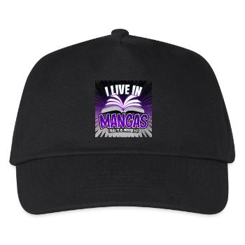 I Live in Mangas Reality is Overrated Otaku Manga - Kids’ Baseball Cap - black - Front