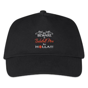 Basketball Mom Beware - Kids’ Baseball Cap - black - Front
