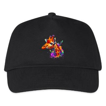 Giraffe - Kinder Basecap - Schwarz - Vorne