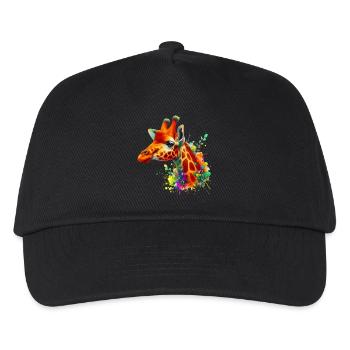 Giraffe - Kinder Basecap - Schwarz - Vorne