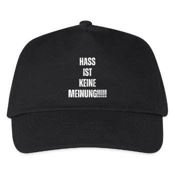 Hass ist keine Meinung - Kinder Basecap - Schwarz - Vorne