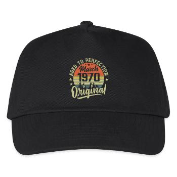 Retro March 1970 Gift March 1970 Born March 1970 - Kids’ Baseball Cap - black - Front