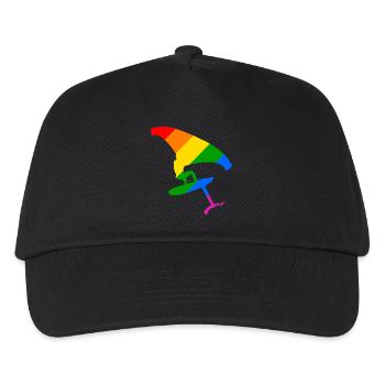 LGBTQ Pride Wingsurfing Design Gift - Kids’ Baseball Cap - black - Front