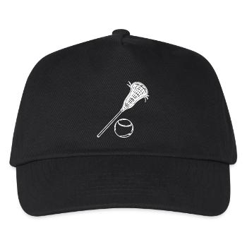 Lacrosse Skizze - Kinder Basecap - Schwarz - Vorne