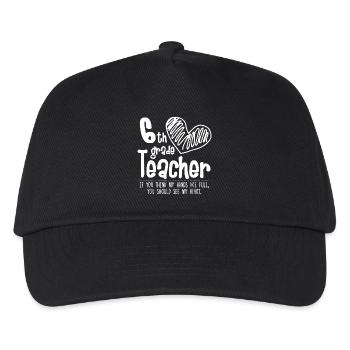 6th Grade Teacher - Kids’ Baseball Cap - black - Front