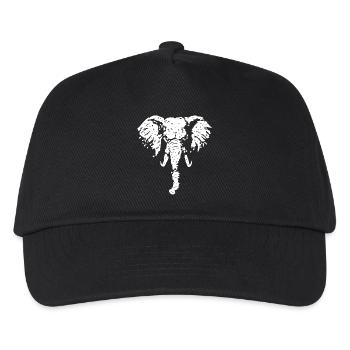 La force de l'éléphant - Casquette de baseball Enfant - noir - Devant