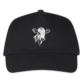 Cow Graphic - Kids’ Baseball Cap - black - Front