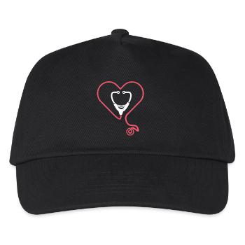 Nursing Stethoscope - Kids’ Baseball Cap - black - Front