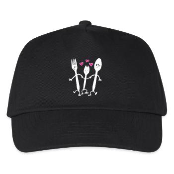 Spork Love Shirt Funny Family Reunion - Kids’ Baseball Cap - black - Front