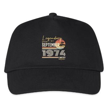 September 1974 Geboren im September 1974 September 1974 - Kinder Basecap - Schwarz - Vorne