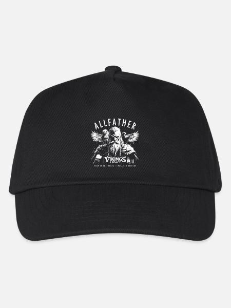 Allfather - Odin mit Hugin und Munin - Kinder Basecap - Schwarz
