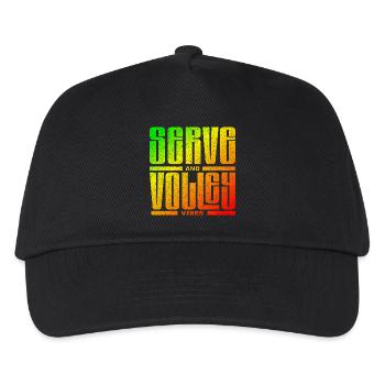 Tennis serve and volley vibes jamaica style - Kinder Basecap - Schwarz - Vorne