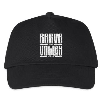 Tennis Serve and volley shirt Hoodie - Kinder Basecap - Schwarz - Vorne