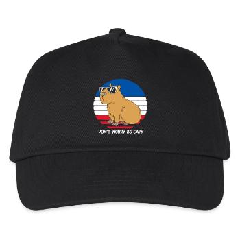 Don't Worry Be Capy Capybara - Kids’ Baseball Cap - black - Front