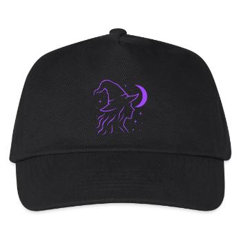 Witch Silhouette Moon Witchcore Motif - Kids’ Baseball Cap - black - Front