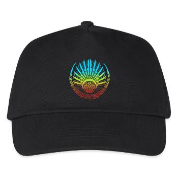 aztec Maya kalender Inka - Kinder Basecap - Schwarz - Vorne