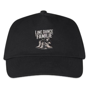 Linedance Familie Papa Mama Kinder - Kinder Basecap - Schwarz - Vorne