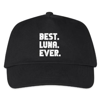 Best Luna Ever Retro Geschenk Spruch Geburtstag - Kinder Basecap - Schwarz - Vorne