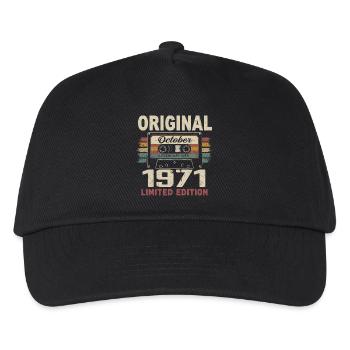 Né en Octobre 1971 | Cadeau Vintage Octobre 1971 - Casquette de baseball Enfant - noir - Devant