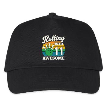 Retro 11 Bowling Celebration T-Shirt - Kinder Basecap - Schwarz - Vorne