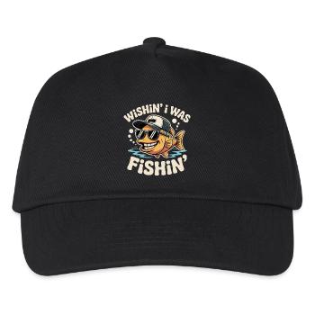 Funny frogfish with sunglasses and cap - Kids’ Baseball Cap - black - Front