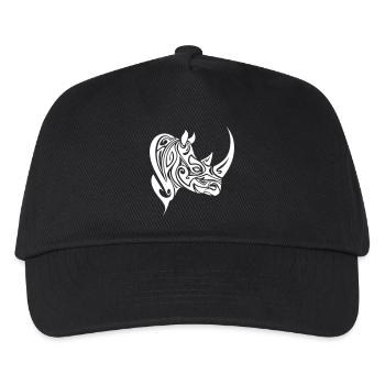 Nashorn Tribal - Kinder Basecap - Schwarz - Vorne
