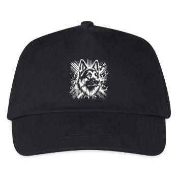 Schäferhund Graffiti Street Art Style - Kinder Basecap - Schwarz - Vorne