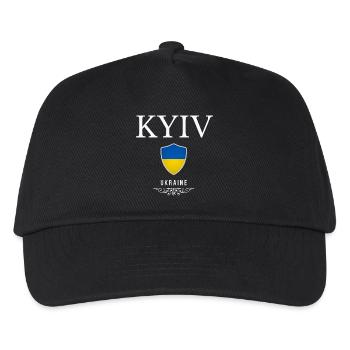 Kiews elegantes Design, ukrainischer Stolz - Kinder Basecap - Schwarz - Vorne