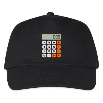 Zahlentag Minimalistischer Rechner Numerisches Muster - Kinder Basecap - Schwarz - Vorne