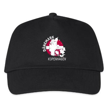 Kopenhagen - Kinder Basecap - Schwarz - Vorne