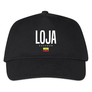 Loja Ecuador Ecuadorianer - Kinder Basecap - Schwarz - Vorne