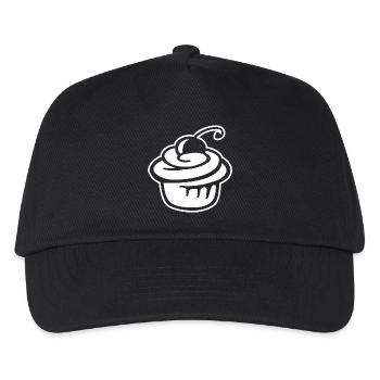 Cupcake Kirsche – Süßer Kuchen & Partyspaß - Kinder Basecap - Schwarz - Vorne