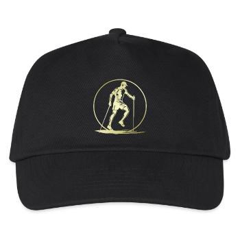 Silhouette de marche nordique - Casquette de baseball Enfant - noir - Devant