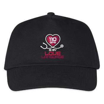 HLW Ausbilder Wiederbelebung Notarzt - Kinder Basecap - Schwarz - Vorne