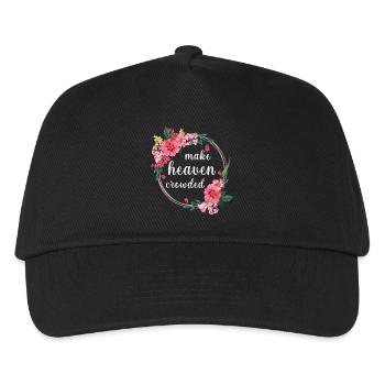 Make Heaven Crowded Faith Flowers Design - Kids’ Baseball Cap - black - Front