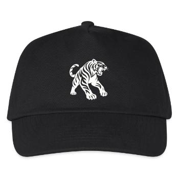 Tiger Silhouette - Kinder Basecap - Schwarz - Vorne