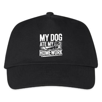 Mein Hund hat meine Hausaufgaben gefressen - Kinder Basecap - Schwarz - Vorne