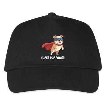 Superhero Dog Cape - Kids’ Baseball Cap - black - Front