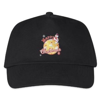 Merry Christmas English with Snowmen - Kids’ Baseball Cap - black - Front
