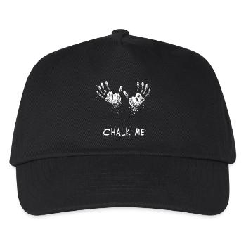 Handprint Chalk Me Daddy - Boulder/ Climbing Pun - Kids’ Baseball Cap - black - Front