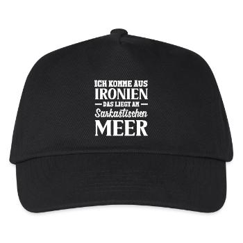 Ich komme aus Ironien – Sarkastisches Meer - Kinder Basecap - Schwarz - Vorne