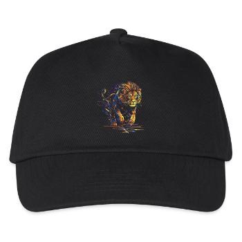 Lion Running Lion Head Colorful Predator Animal Wild - Kids’ Baseball Cap - black - Front