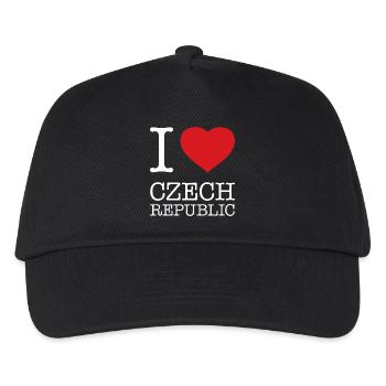 J’adore République tchèque Tschechien - Casquette de baseball Enfant - noir - Devant