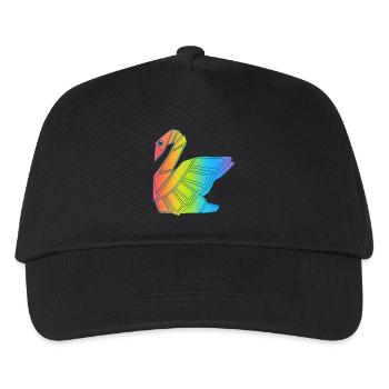 Rainbow Swan - Kids’ Baseball Cap - black - Front
