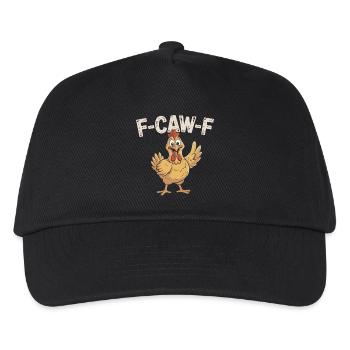 F-Caw-F Funny Rude Chicken Pun Gift - Kids’ Baseball Cap - black - Front