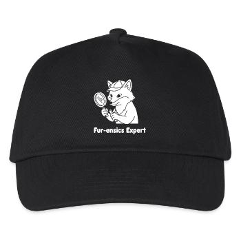 Fur-ensics Expert Detektivpfote - Kinder Basecap - Schwarz - Vorne