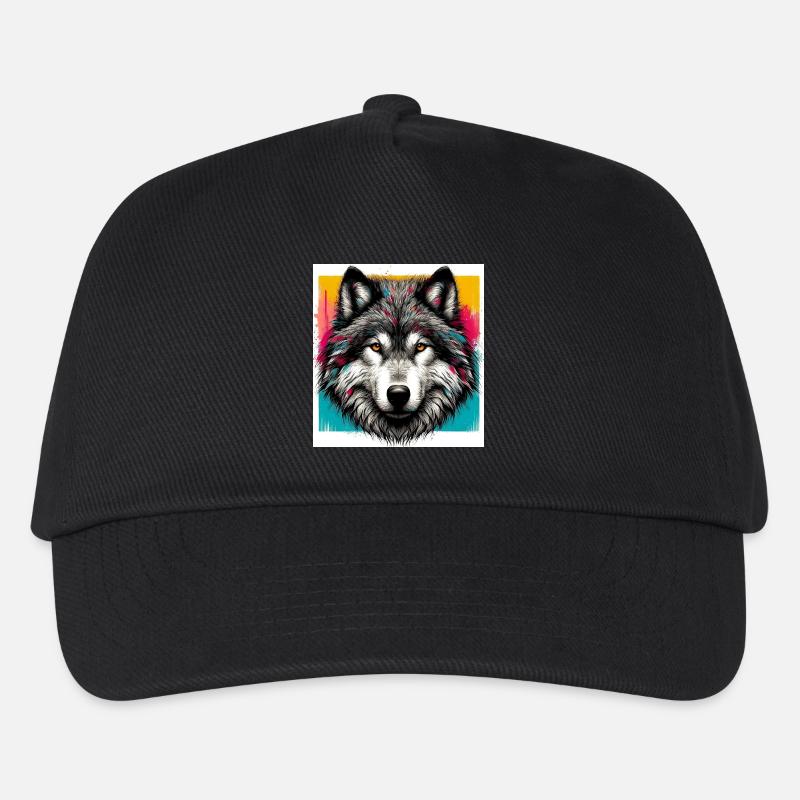 Wolf - Kids’ Baseball Cap - black