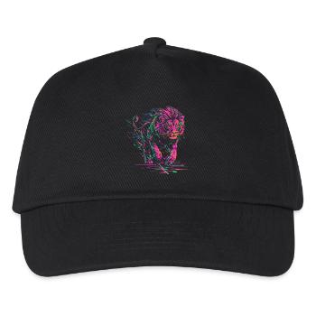 Lion Running Lion Head Colorful Predator Animal Wild - Kids’ Baseball Cap - black - Front