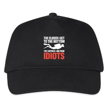 Bottom Dive: Closer Farther from Idiots - Kids’ Baseball Cap - black - Front